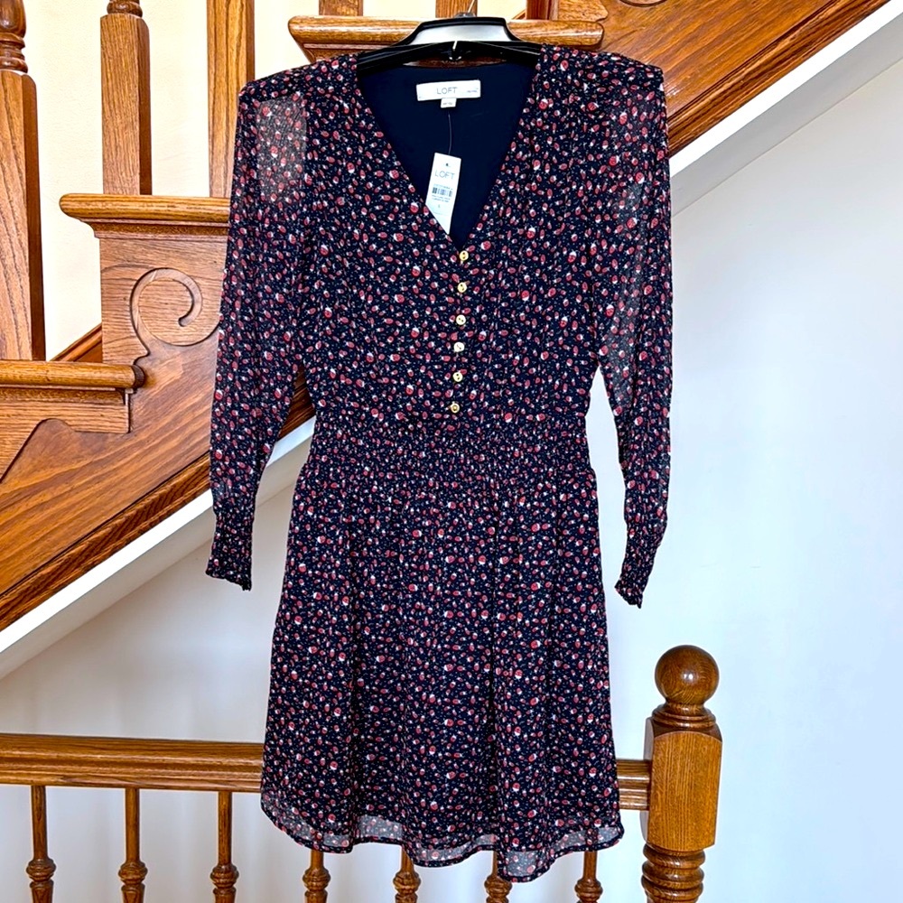 NWT! LOFT Petites Button-Down Dress